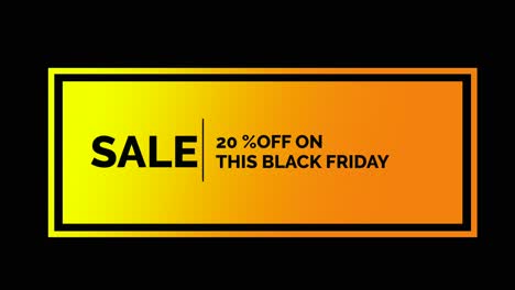 20off on this black friday gold animation