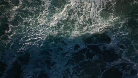 a top-down view of choppy atlantic waters and big waves