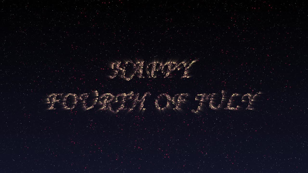 Geweldige animatie voor het vuurwerk op 4 juli