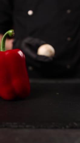 chef preparing vegetables