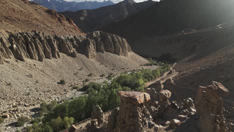 majestic drone view over ladakh's himalayan peaks