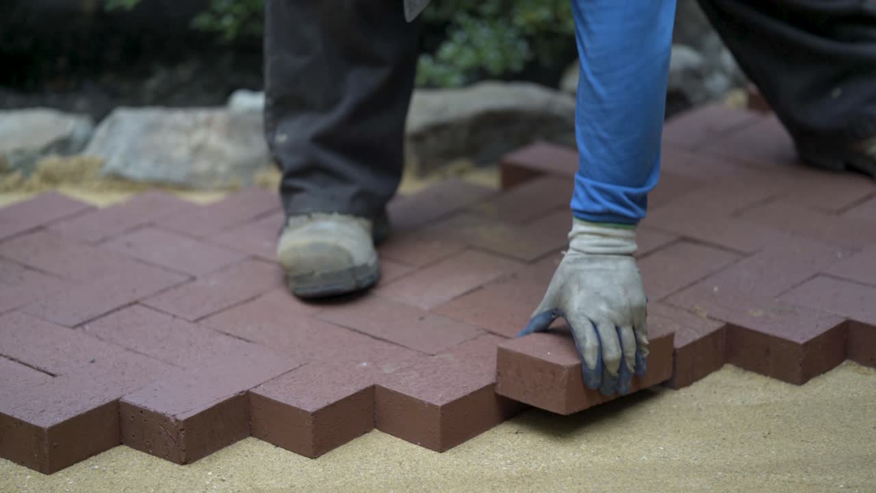 Laying Brick Pavers for a Garden Pathway