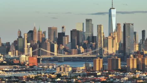 Aerial view of New York City&#039;s Financial District