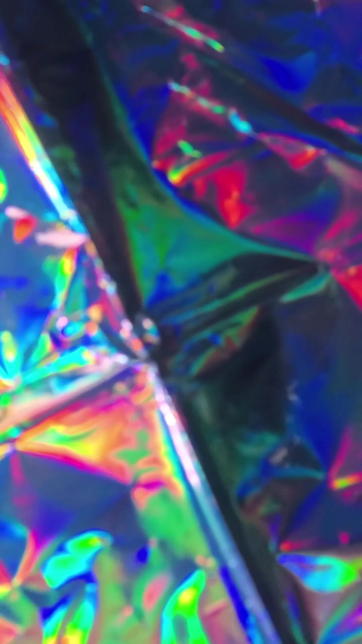 Texture di Lamina Olografica Astratta con Colori Iridescenti Cangianti