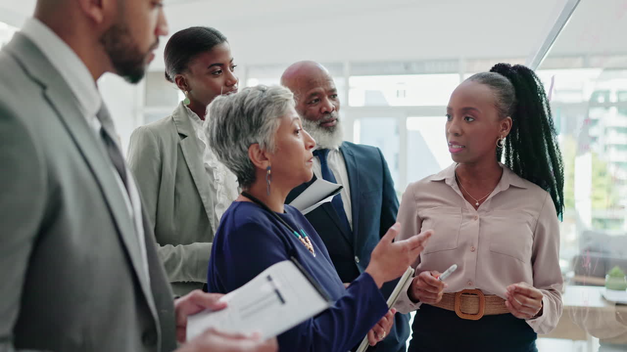 Business people, meeting and discussion