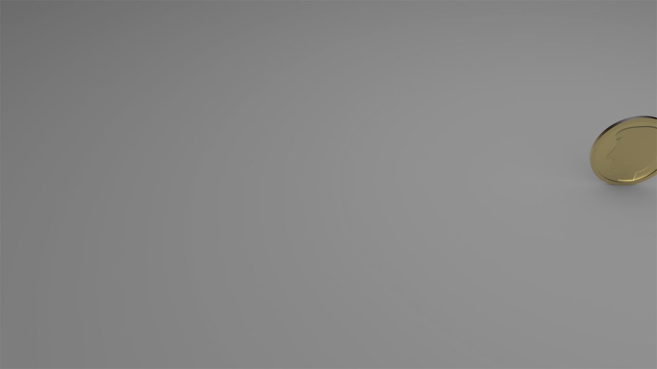 moneda de oro. la rotación de las monedas, renderización 3d