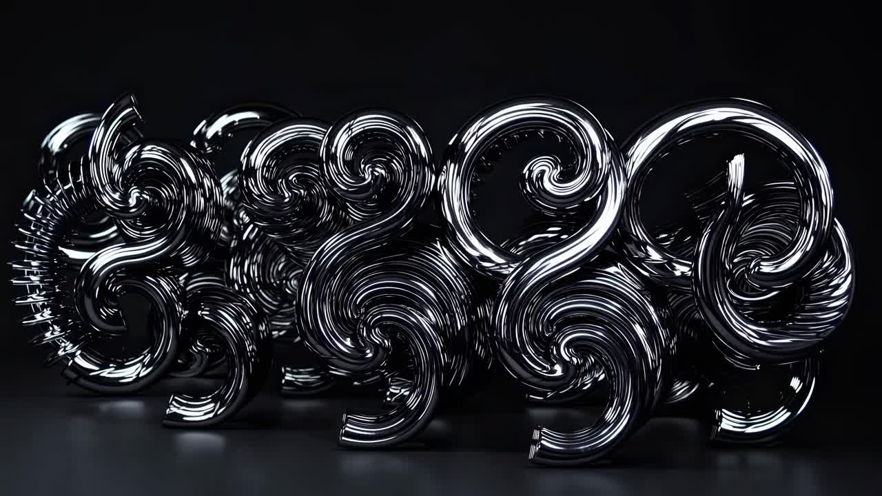 Abstract Metal Spiral Design