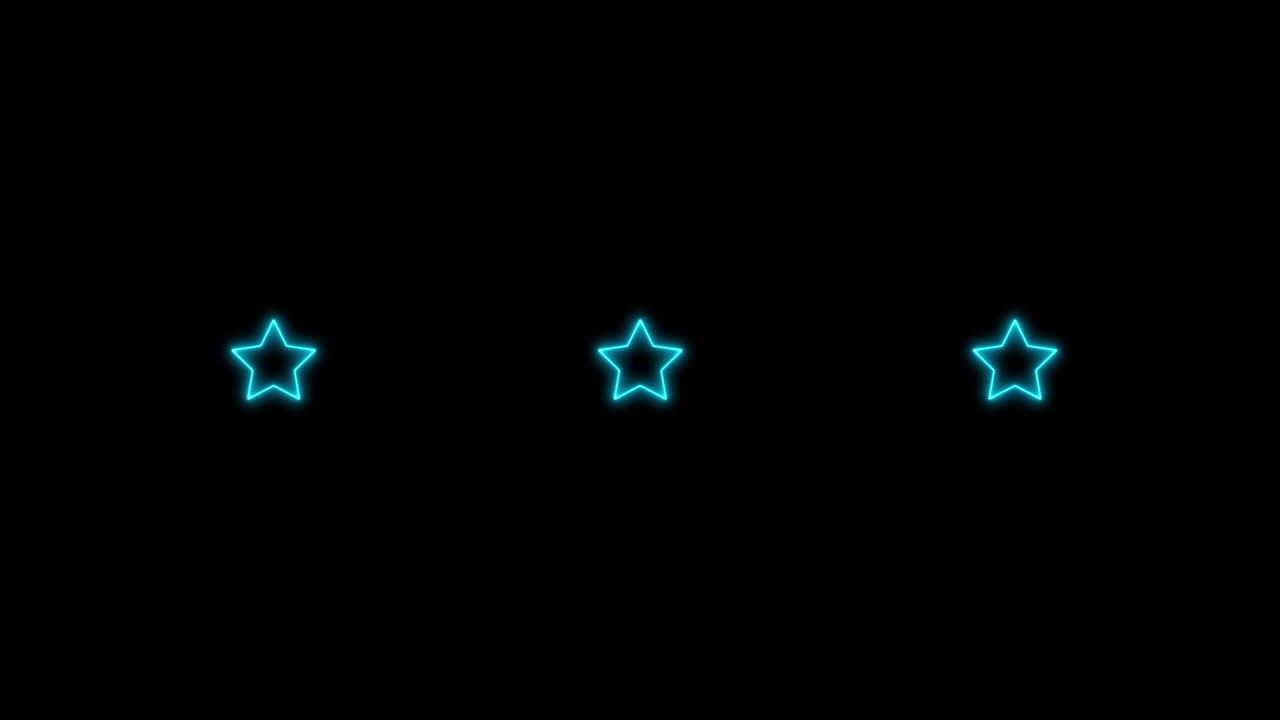 estrella azul de neón brillante animación gráficos de movimiento