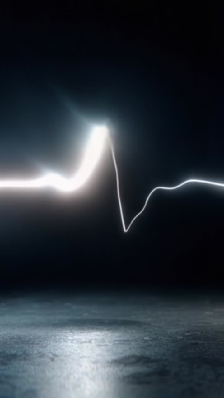 Dynamische Energiepuls die Levendige Lichtgolven en Overgangen Illustreert in een Donkere Omgeving, Waarbij een Gevoel van Beweging en Ritme in Visuele Vorm Wordt Vastgelegd