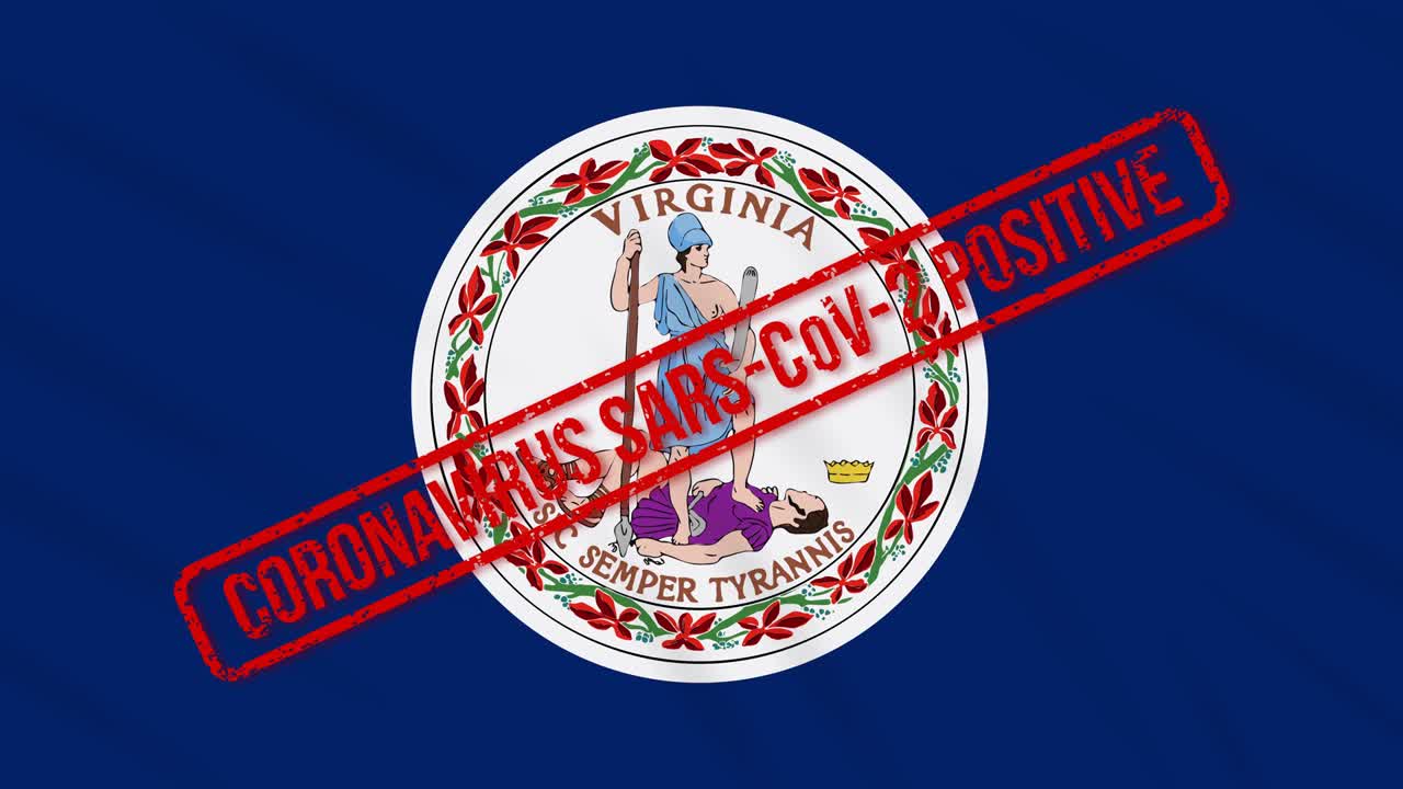 버지니아 주 (us) 의 흔들리는 발은 covid-19에 대한 긍정적 인 반응으로 스프됩니다.