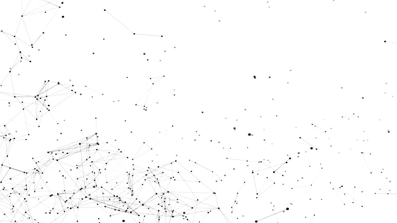 Black Geometric Lines Polygonal Triangle circle in corners planet earth rotating animation future technology business concept with plexus network and code running.