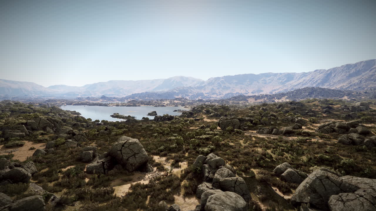 Paisaje de lago de montaña