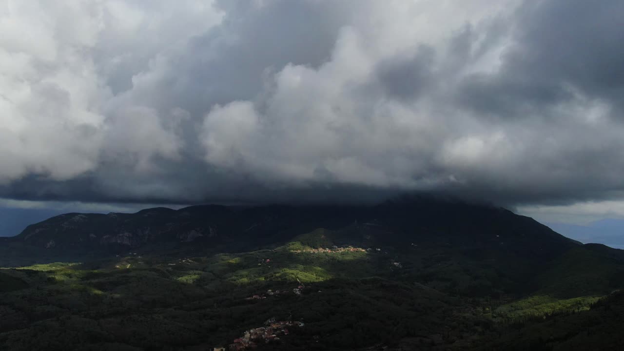 storm in coming in corfu island