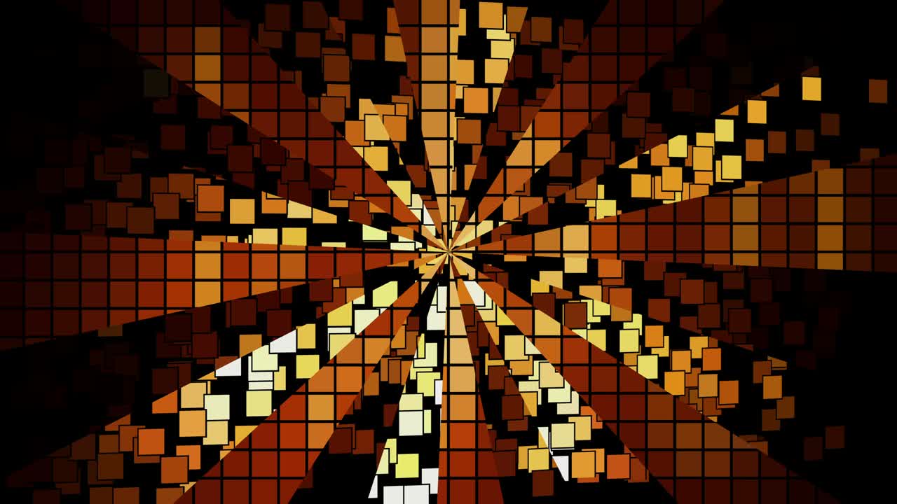 fondo abstracto de fuego. animación de píxeles flotantes, divididos en segmentos.