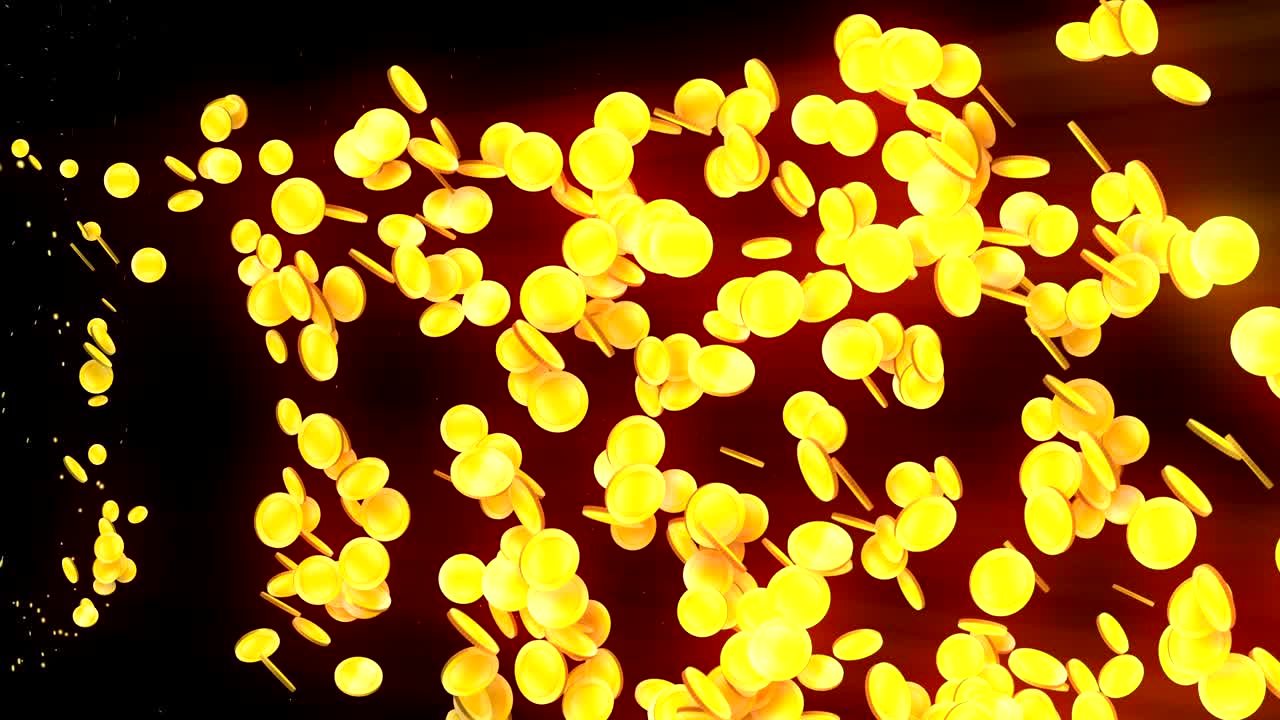 금 동전 입자, cg 애니메이션