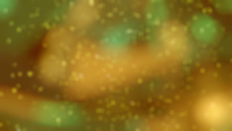 fondo de movimiento abstracto partículas de oro brillantes. partículas relucientes brillantes con bokeh. fondo de año nuevo y navidad. animación de video de bucle 4k sin costuras