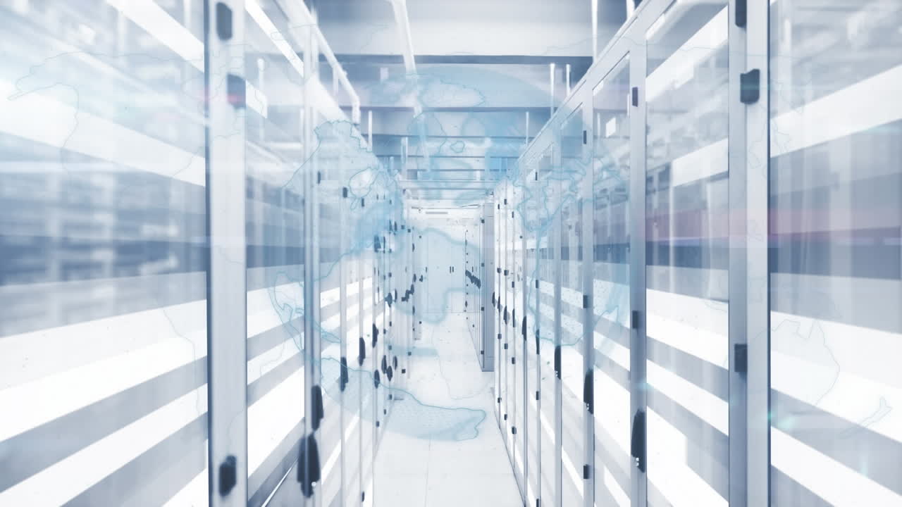 서버  ⁇  위에 있는  ⁇ 색 트레일과 글로브의 애니메이션