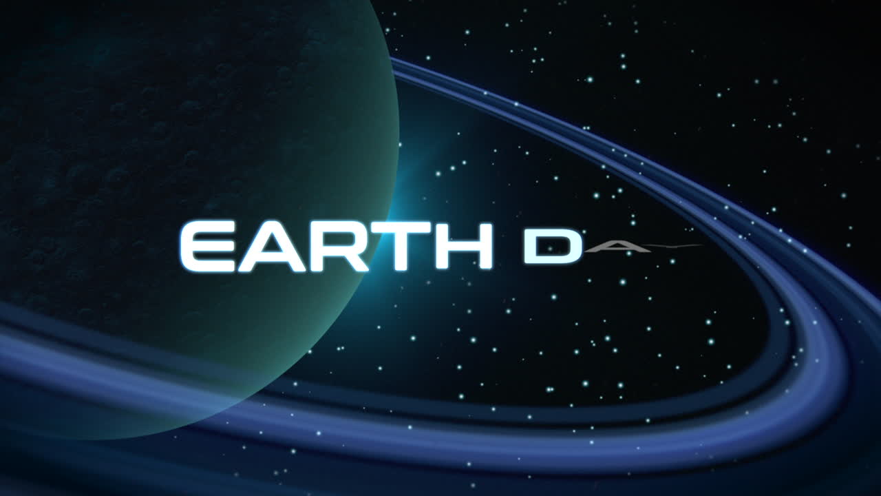 день земли с планетами и звездными полями в галактике