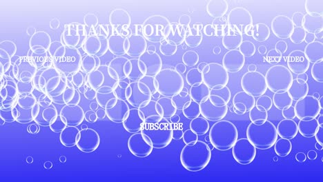 bubble fancy end card ending screen motion graphics