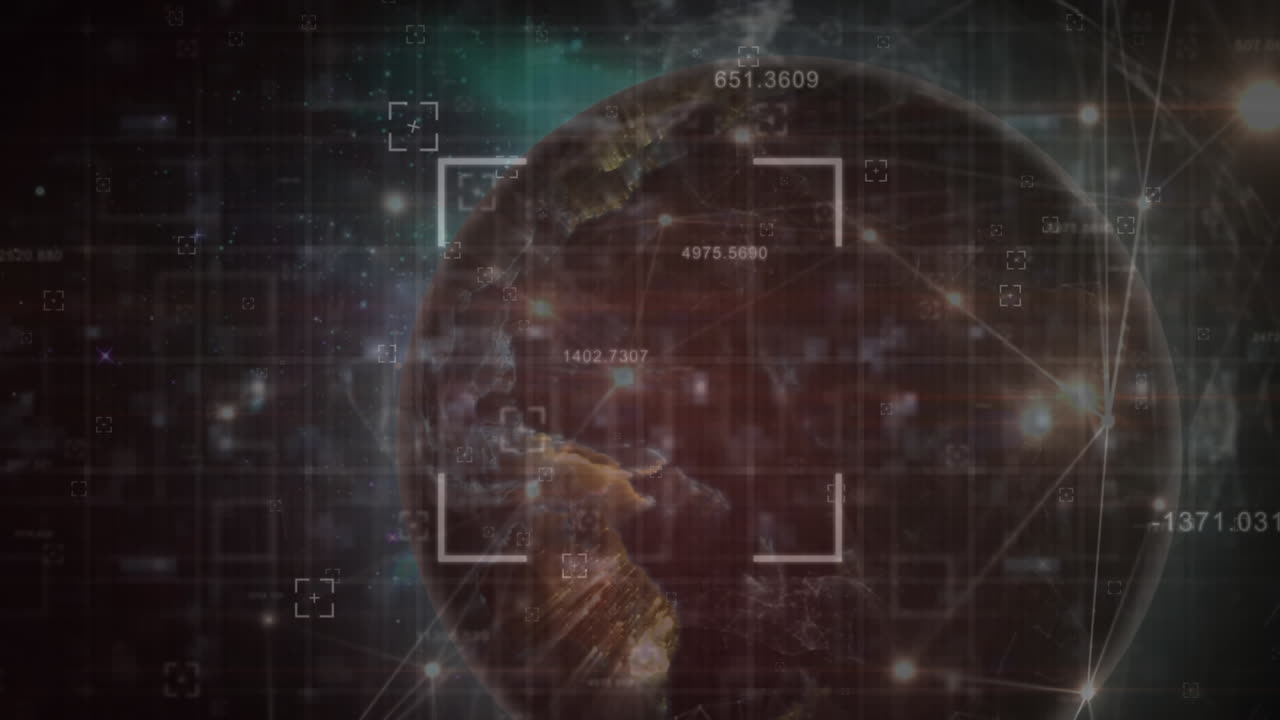 Animation of diverse data processing over globe
