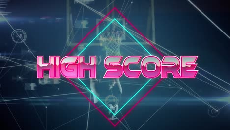 Animation-Von-Highscore-über-Verbindungen-Und-Basketball