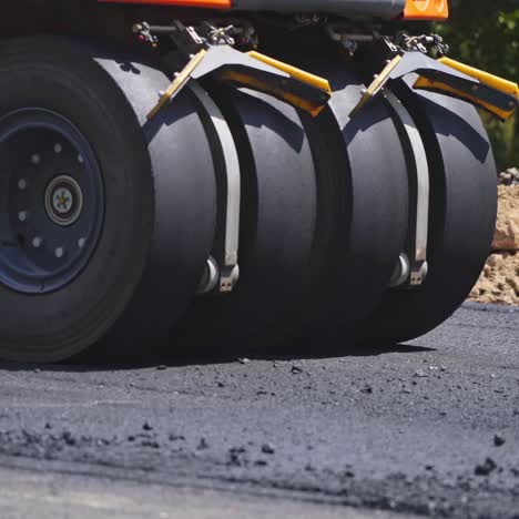 fresh asphalt construction