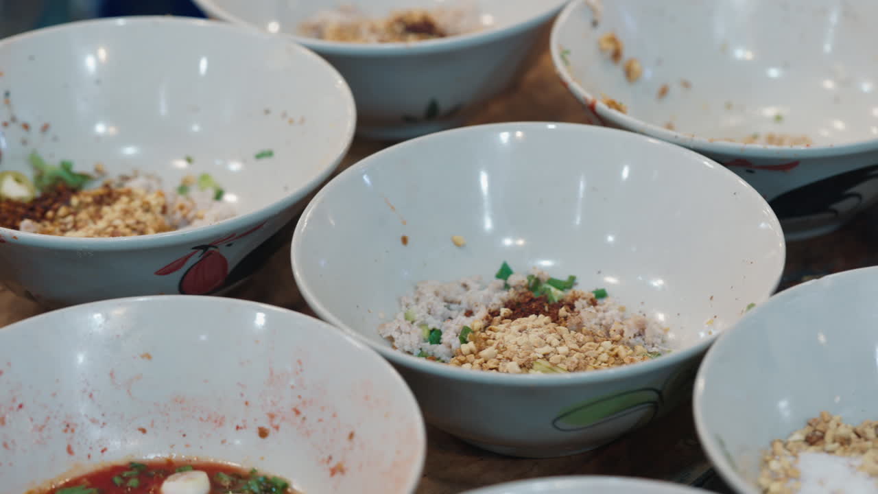 Empty Bowls of Thai Noodles