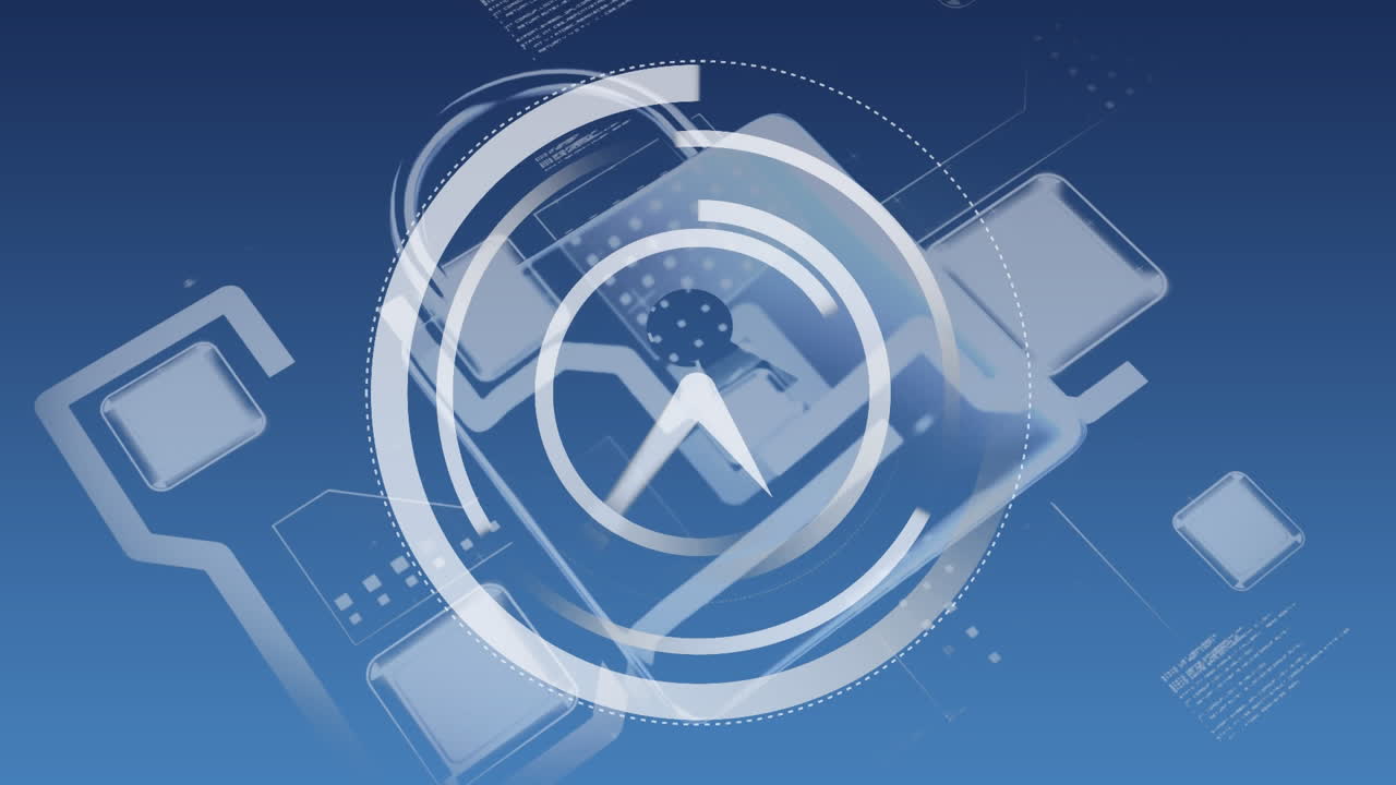 디지털 시계와 패드 잠금