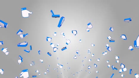 falling like emoji social network rendering with channel gesture thumb up appears remote assistance