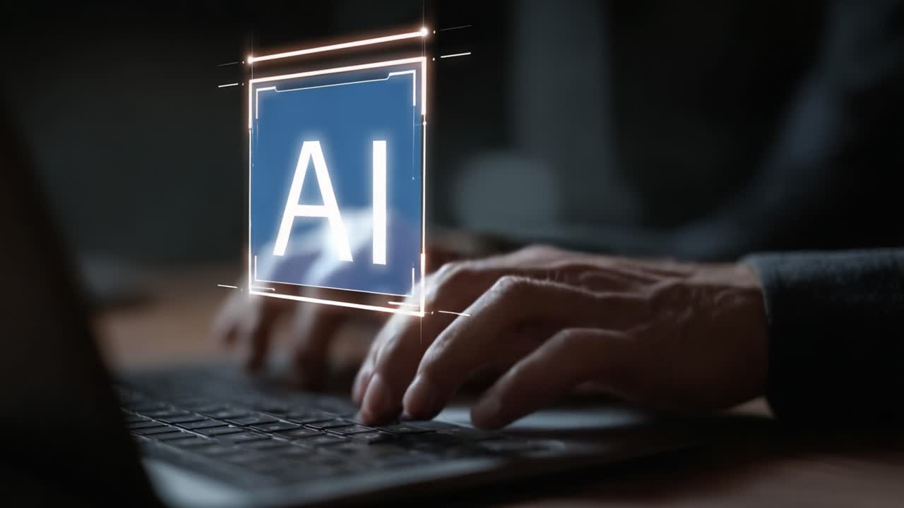 Exploring the Future of Technology: Innovative Hands Engaged in Intelligent Machine Learning and Artificial Intelligence Development on Laptop