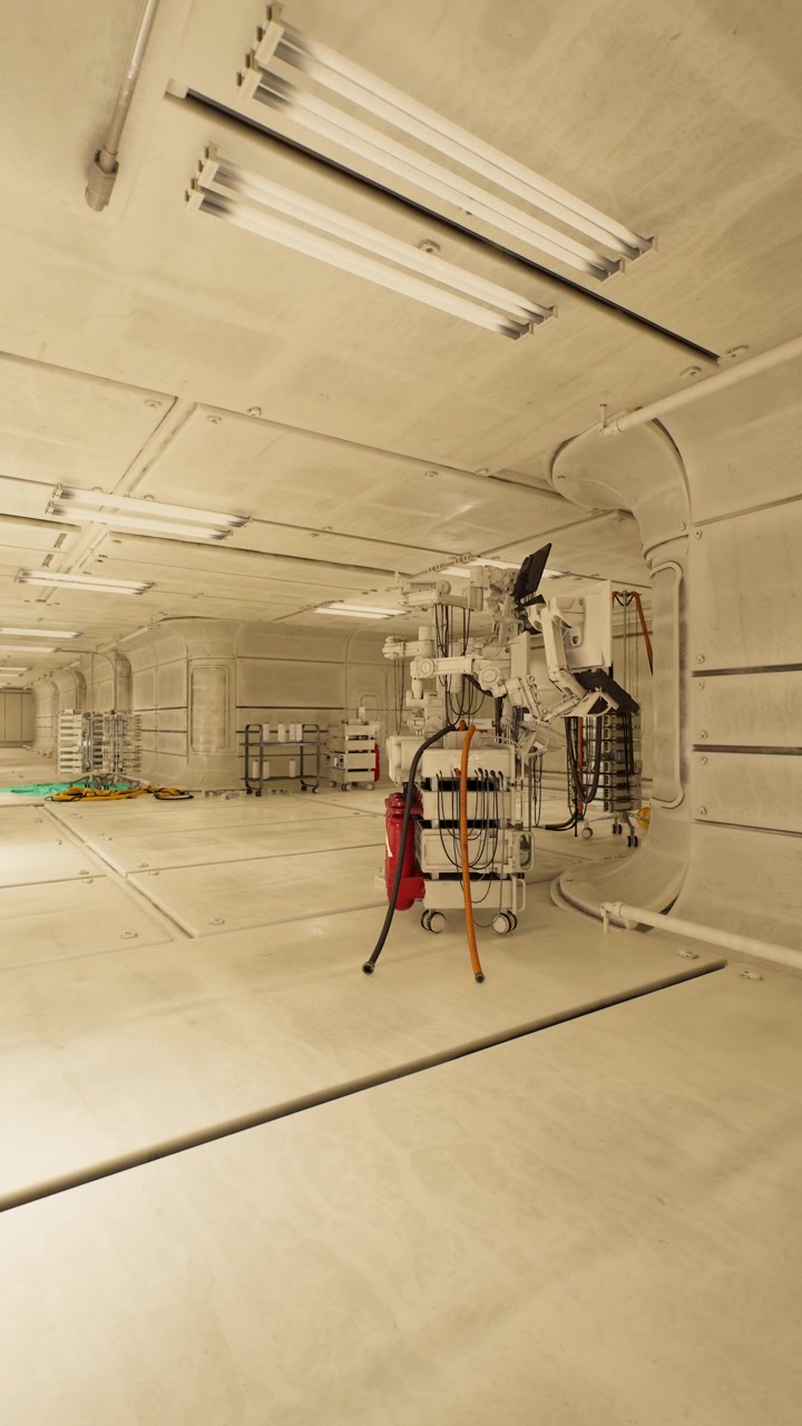 Spazio industriale moderno con robotica avanzata in un'installazione pulita