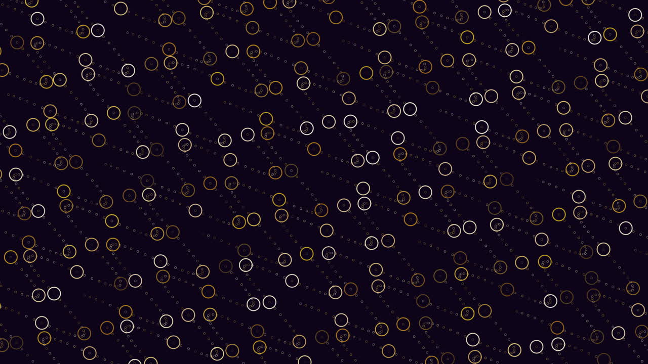 Repeat futuristic waves pattern with rainbow rings on black gradient