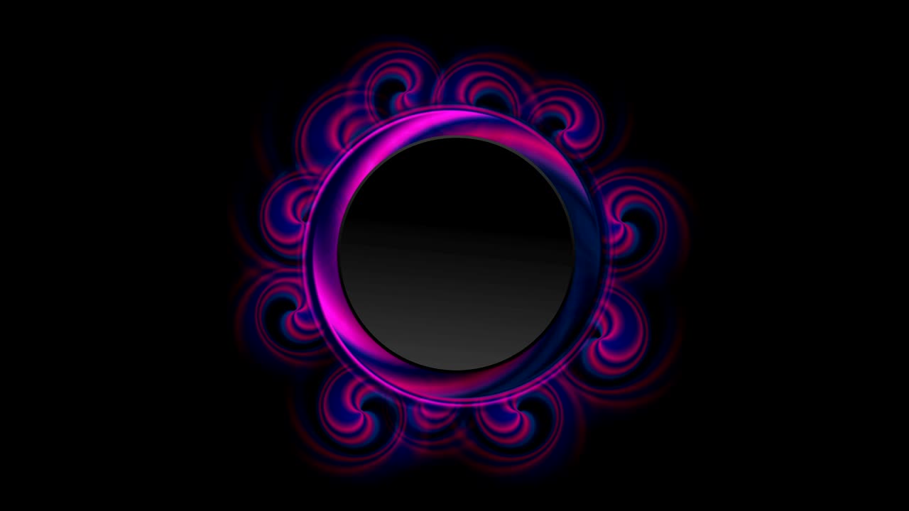 animación de video de remolino de círculo abstracto azul y ultravioleta