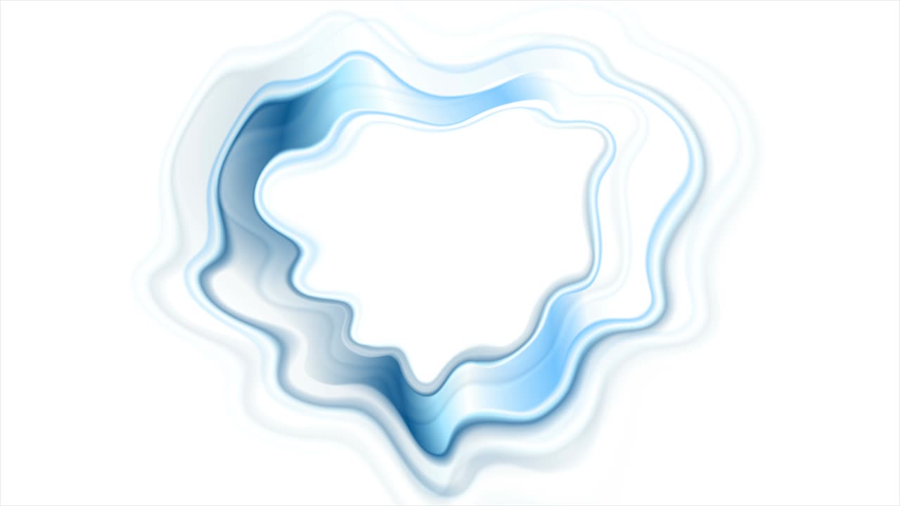 추상적인 파란 액체 반이는 물결 모양의 원 운동 배경