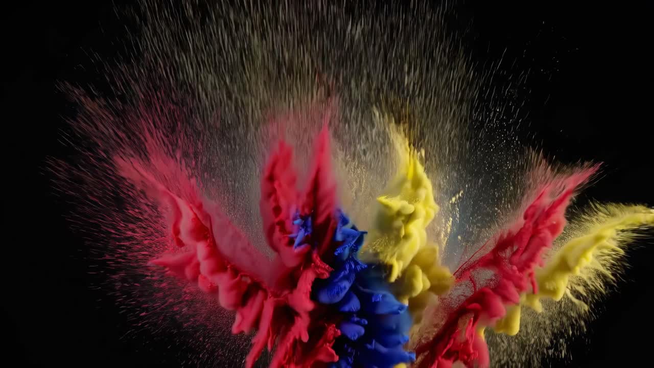 explosión de tinta de colores