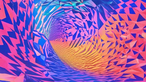 abstract 3d geometric tunnel