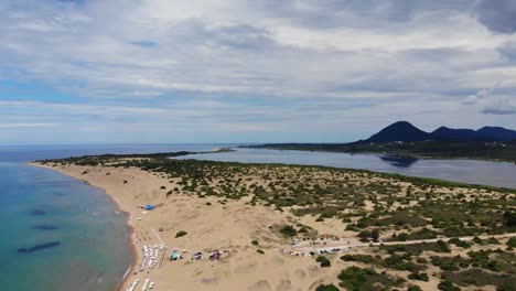 aerial 4k footage of corfu coastline