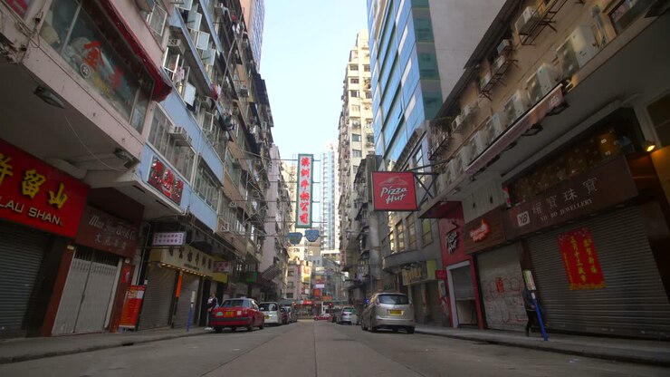 low-level-schuss entlang der hong kong street