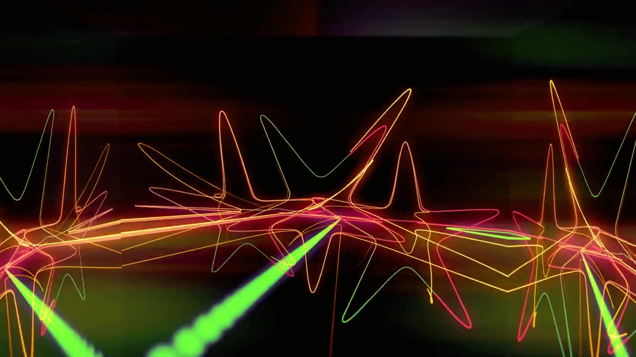Dynamisk abstrakt neonlys linjeanimation.