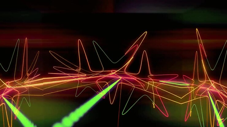 Dynamic Abstract Neon Light Lines Animation