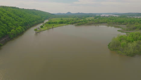 tranquility of nature at two rivers park in little rock, arkansas, usa