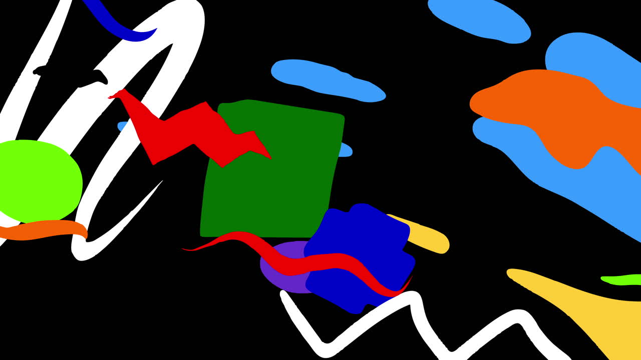 Forme e Linee Colorate Astratte in Movimento Dinamico