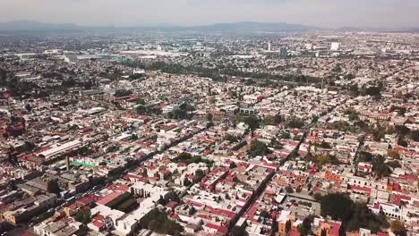 panoramic drone shot of the city center of queretaro, mexico