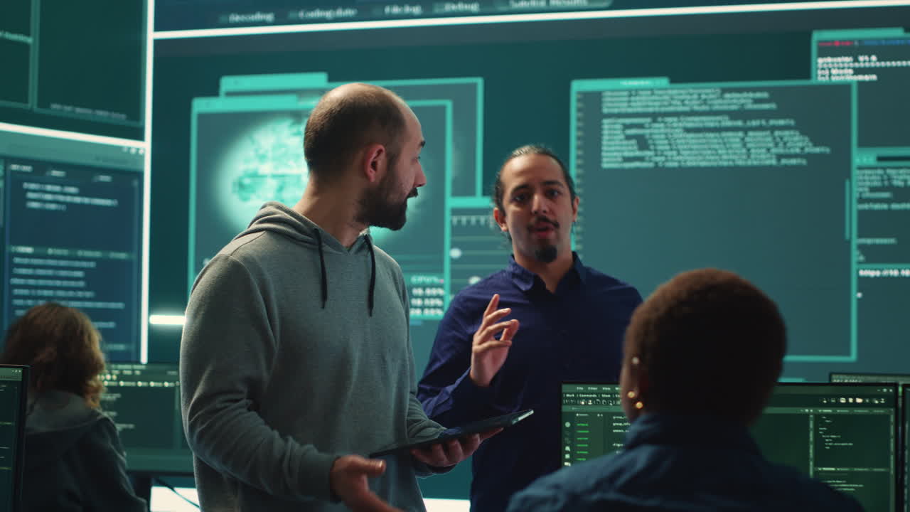 equipo de defensa cibernética gubernamental que utiliza tecnología avanzada para asegurar la información