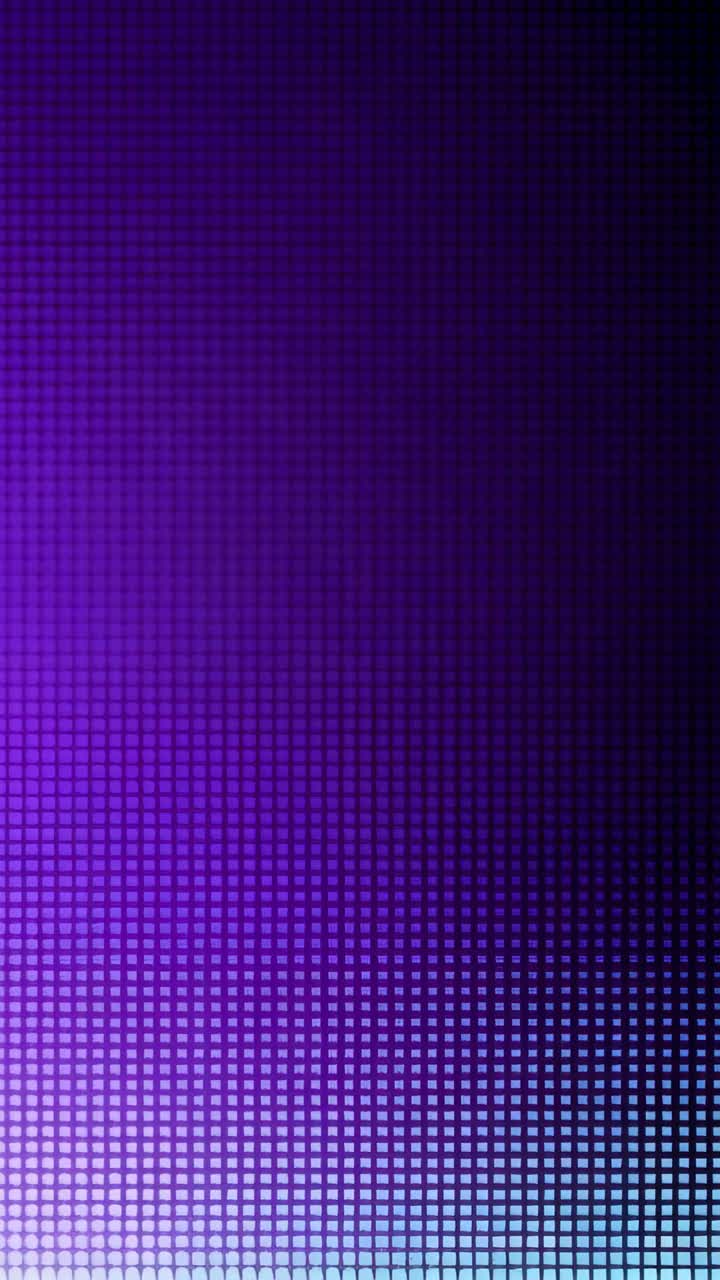 Abstract Digital Equalizer Grid Pulsating in Purple and Blue