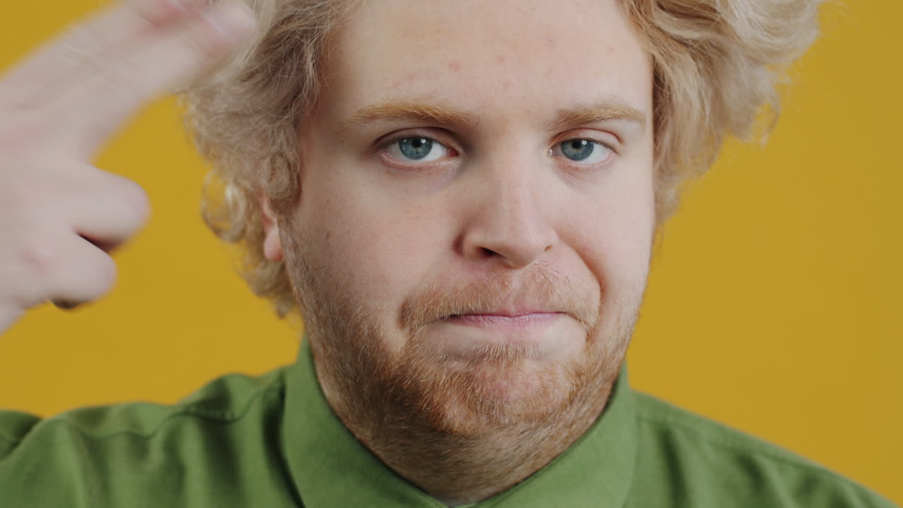 Confused Man with Blonde Hair