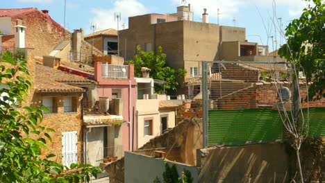 Antiguo-Pueblo-Pintoresco-Español-Convencional-En-Borriol,-Provincia-De-Castellón,-Comunidad-Valenciana,-España---Primer-Plano