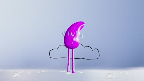 минимальное 3d-искусство. анимированные стильные объекты в геометрическом пространстве дизайна. модная цветовая комбинация, петлевое движение, 4k видео.