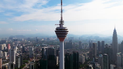 kl tower on sunny day in kuala lumpur, malaysia