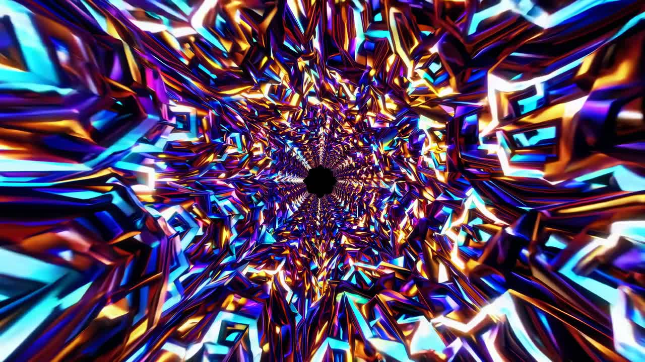 túnel abstractamente colorido